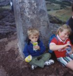 Jennifer and her cousin on
top of Arthur's Seat